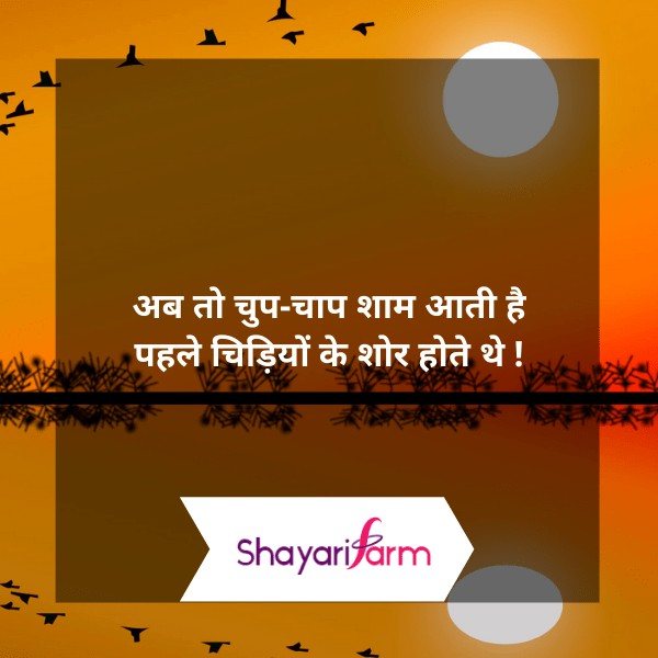 shaam ki shayari hindi