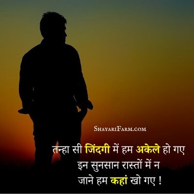 alone status in hindi two line